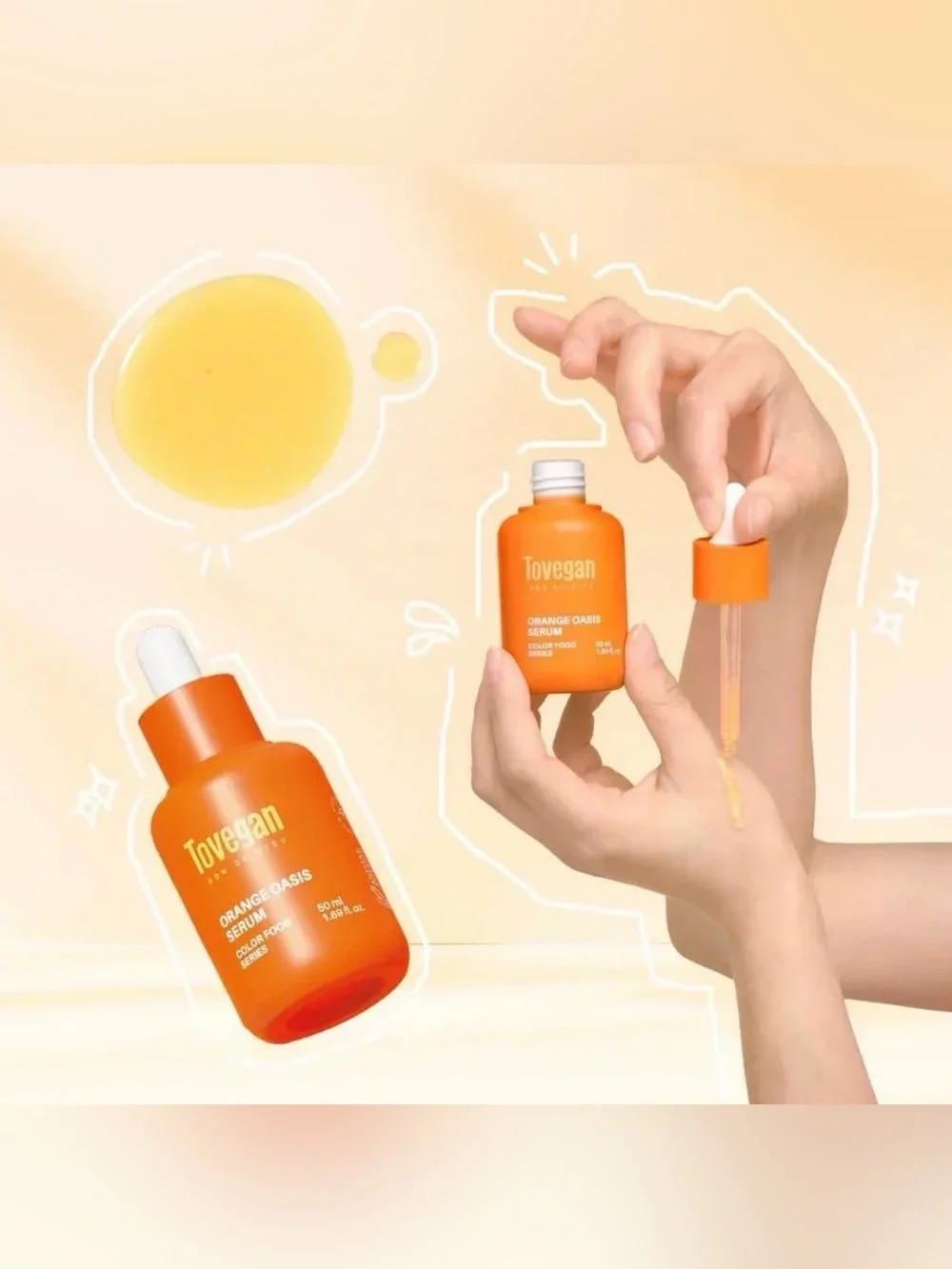 Tovegan Don De Dieu - Orange Oasis Serum 50ml, NWT
